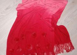 Шаль з хутром кролика